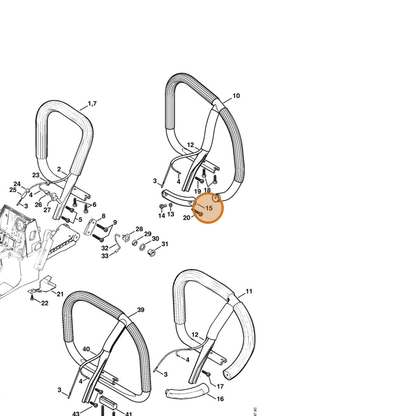 STIHL part 1122-791-5501 — IPL diagram snippet (6x zoom, amber highlight)