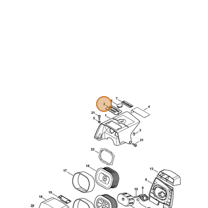 STIHL part 1122-967-1505 — IPL diagram snippet (6x zoom, amber highlight)