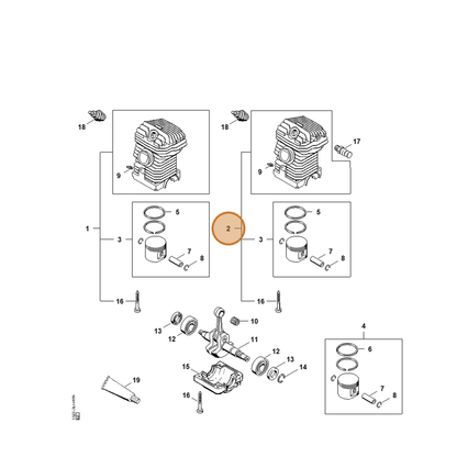 STIHL part 1123-020-1207 — IPL diagram snippet (6x zoom, amber highlight)