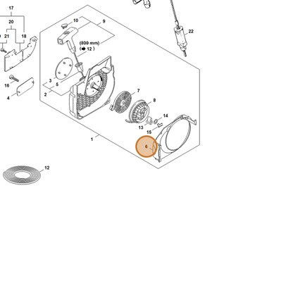 STIHL part 1123-084-7800 — IPL diagram snippet (6x zoom, amber highlight)