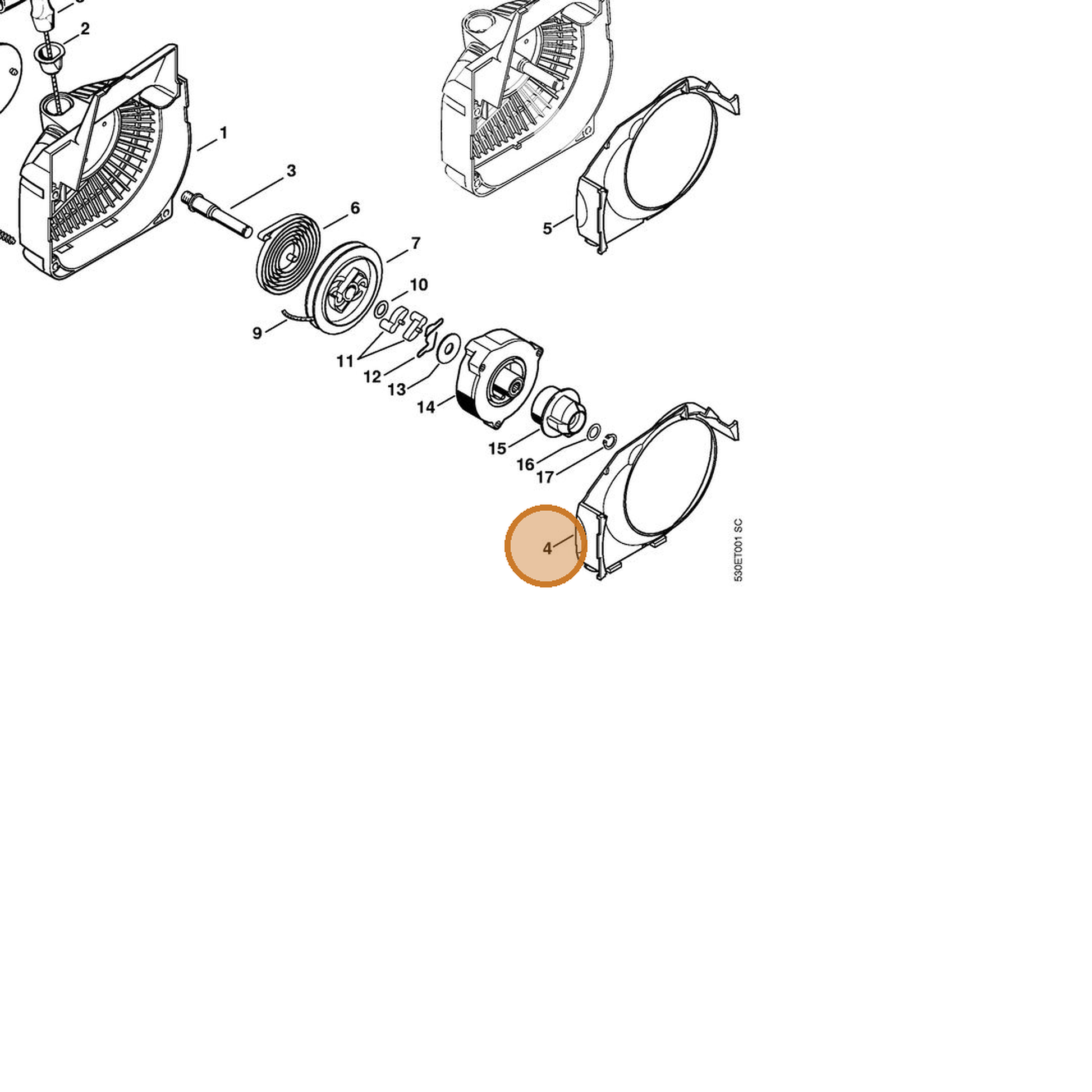 STIHL part 1123-084-7802 — IPL diagram snippet (6x zoom, amber highlight)