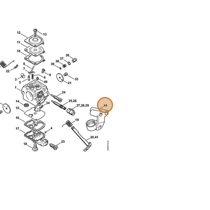 STIHL part 1123-123-7507 — IPL diagram snippet (6x zoom, amber highlight)