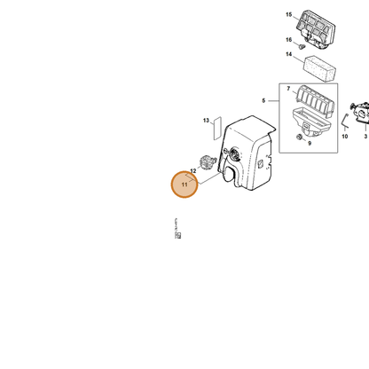 STIHL part 1123-140-1900 — IPL diagram snippet (6x zoom, amber highlight)