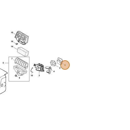 STIHL part 1123-141-2000 — IPL diagram snippet (6x zoom, amber highlight)