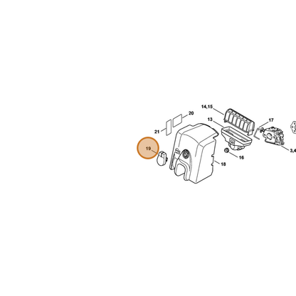 STIHL part 1123-141-2301 — IPL diagram snippet (6x zoom, amber highlight)