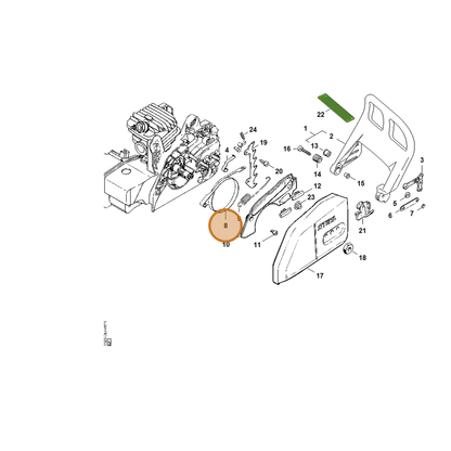 STIHL part 1123-160-5400 — IPL diagram snippet (6x zoom, amber highlight)