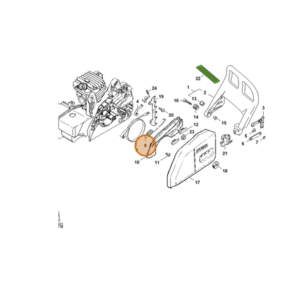 STIHL part 1123-162-7902 — IPL diagram snippet (6x zoom, amber highlight)