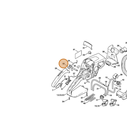 STIHL part 1123-182-0903 — IPL diagram snippet (6x zoom, amber highlight)