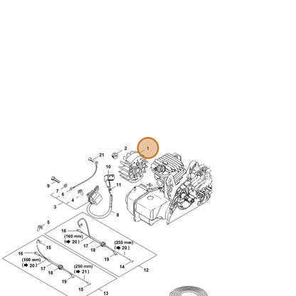 STIHL part 1123-400-1203 — IPL diagram snippet (6x zoom, amber highlight)