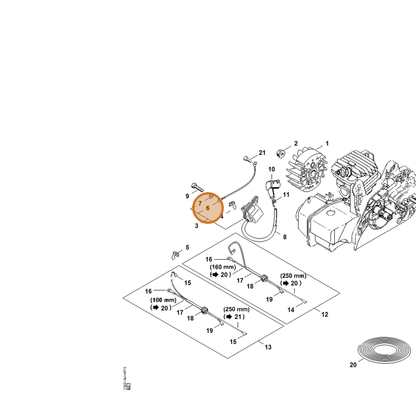 STIHL part 1123-440-2200 — IPL diagram snippet (6x zoom, amber highlight)