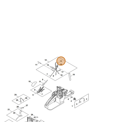 STIHL part 1123-442-0400 — IPL diagram snippet (6x zoom, amber highlight)