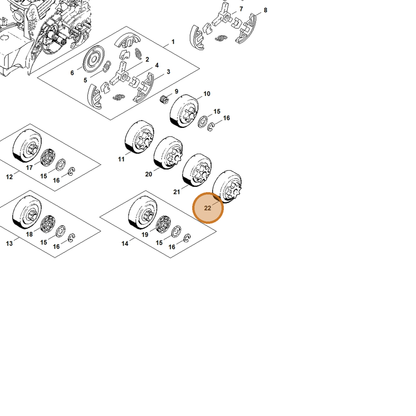 STIHL part 1123-640-2076 — IPL diagram snippet (6x zoom, amber highlight)