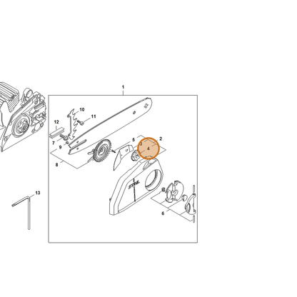 STIHL part 1123-648-2202 — IPL diagram snippet (6x zoom, amber highlight)