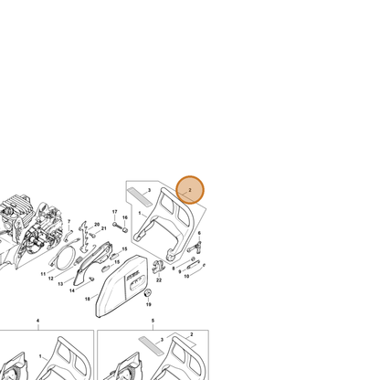 STIHL part 1123-790-9151 — IPL diagram snippet (6x zoom, amber highlight)