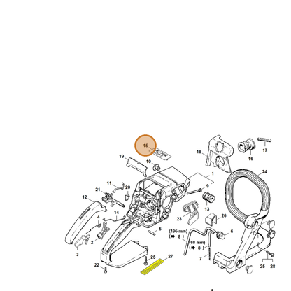 STIHL part 1123-967-1504 — IPL diagram snippet (6x zoom, amber highlight)