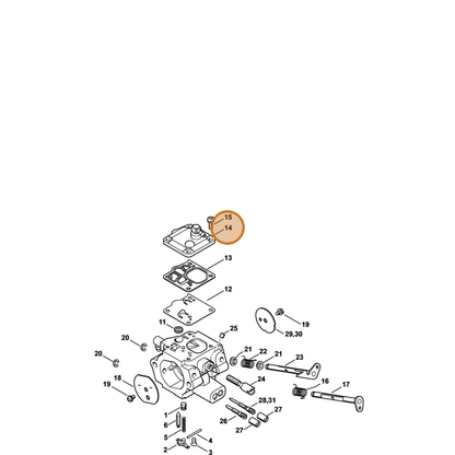 STIHL part 1124-120-2600 — IPL diagram snippet (6x zoom, amber highlight)