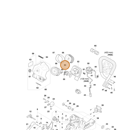 STIHL part 1124-120-4101 — IPL diagram snippet (6x zoom, amber highlight)