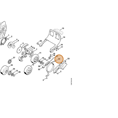 STIHL part 1124-160-5400 — IPL diagram snippet (6x zoom, amber highlight)
