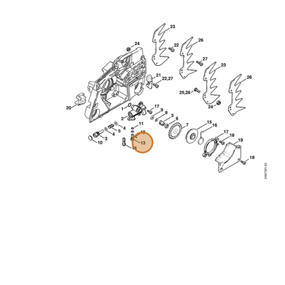 STIHL part 1124-647-4801 — IPL diagram snippet (6x zoom, amber highlight)