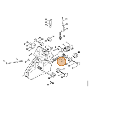 STIHL part 1124-791-8400 — IPL diagram snippet (6x zoom, amber highlight)