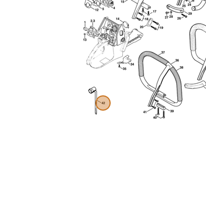 STIHL part 1124-890-3400 — IPL diagram snippet (6x zoom, amber highlight)