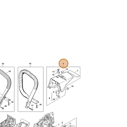 STIHL part 1125-080-1620 — IPL diagram snippet (6x zoom, amber highlight)