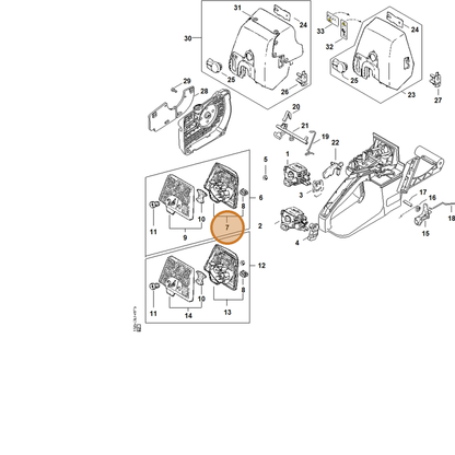 STIHL part 1125-120-1602 — IPL diagram snippet (6x zoom, amber highlight)