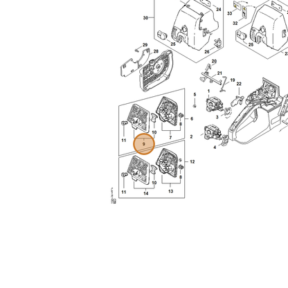 STIHL part 1125-120-1607 — IPL diagram snippet (6x zoom, amber highlight)