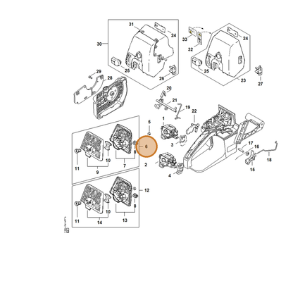 STIHL part 1125-120-1612 — IPL diagram snippet (6x zoom, amber highlight)