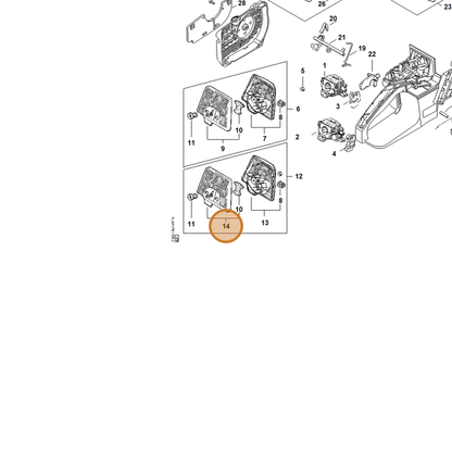 STIHL part 1125-120-1622 — IPL diagram snippet (6x zoom, amber highlight)