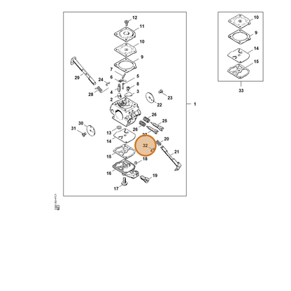 STIHL part 1125-122-9002 — IPL diagram snippet (6x zoom, amber highlight)
