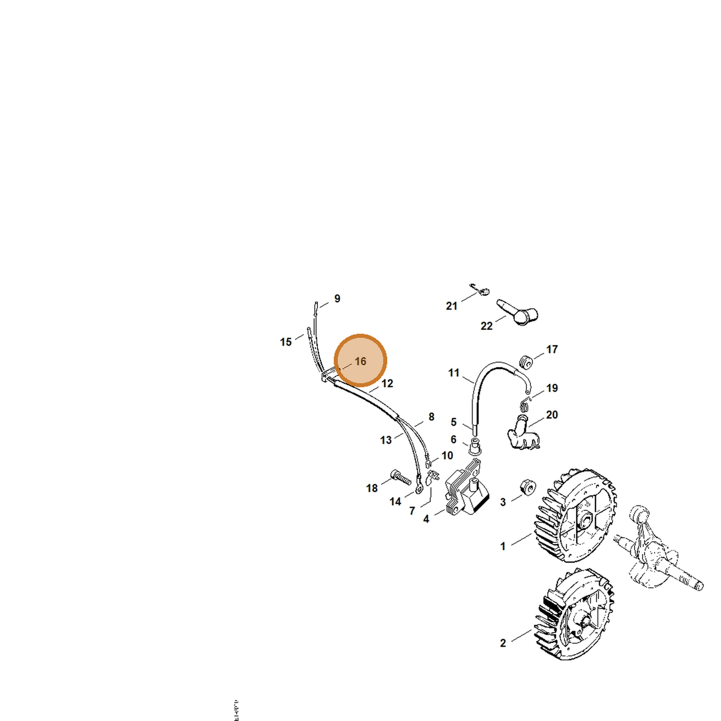 STIHL part 1125-123-7500 — IPL diagram snippet (6x zoom, amber highlight)
