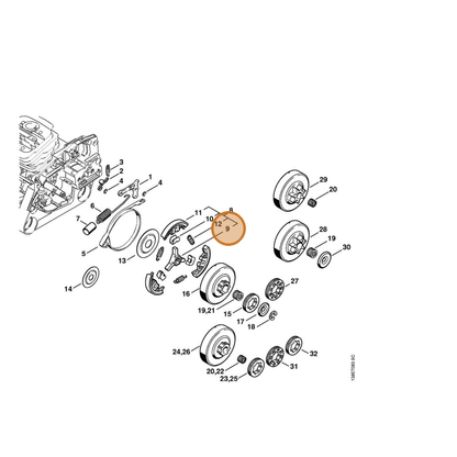 STIHL part 1125-162-3202 — IPL diagram snippet (6x zoom, amber highlight)