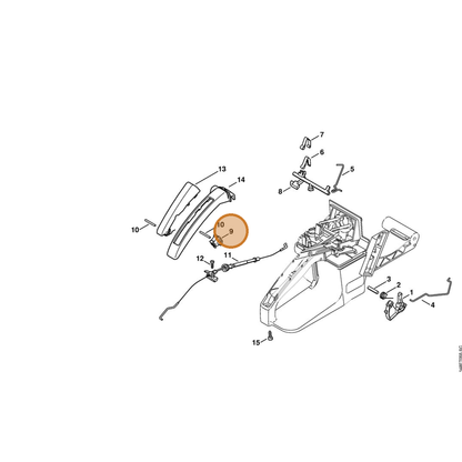 STIHL part 1125-180-1405 — IPL diagram snippet (6x zoom, amber highlight)