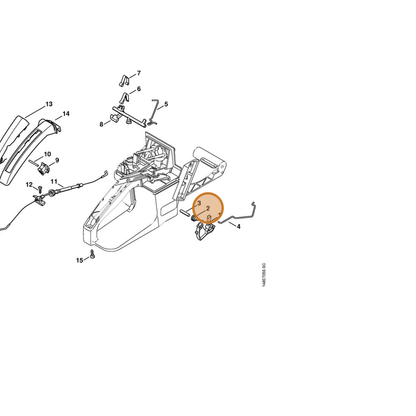 STIHL part 1125-182-4505 — IPL diagram snippet (6x zoom, amber highlight)