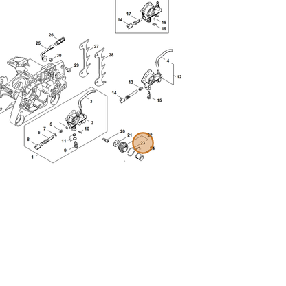 STIHL part 1125-647-2400 — IPL diagram snippet (6x zoom, amber highlight)