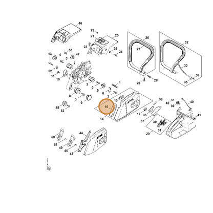 STIHL part 1125-656-1501 — IPL diagram snippet (6x zoom, amber highlight)