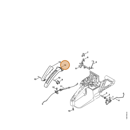 STIHL part 1125-791-0602 — IPL diagram snippet (6x zoom, amber highlight)