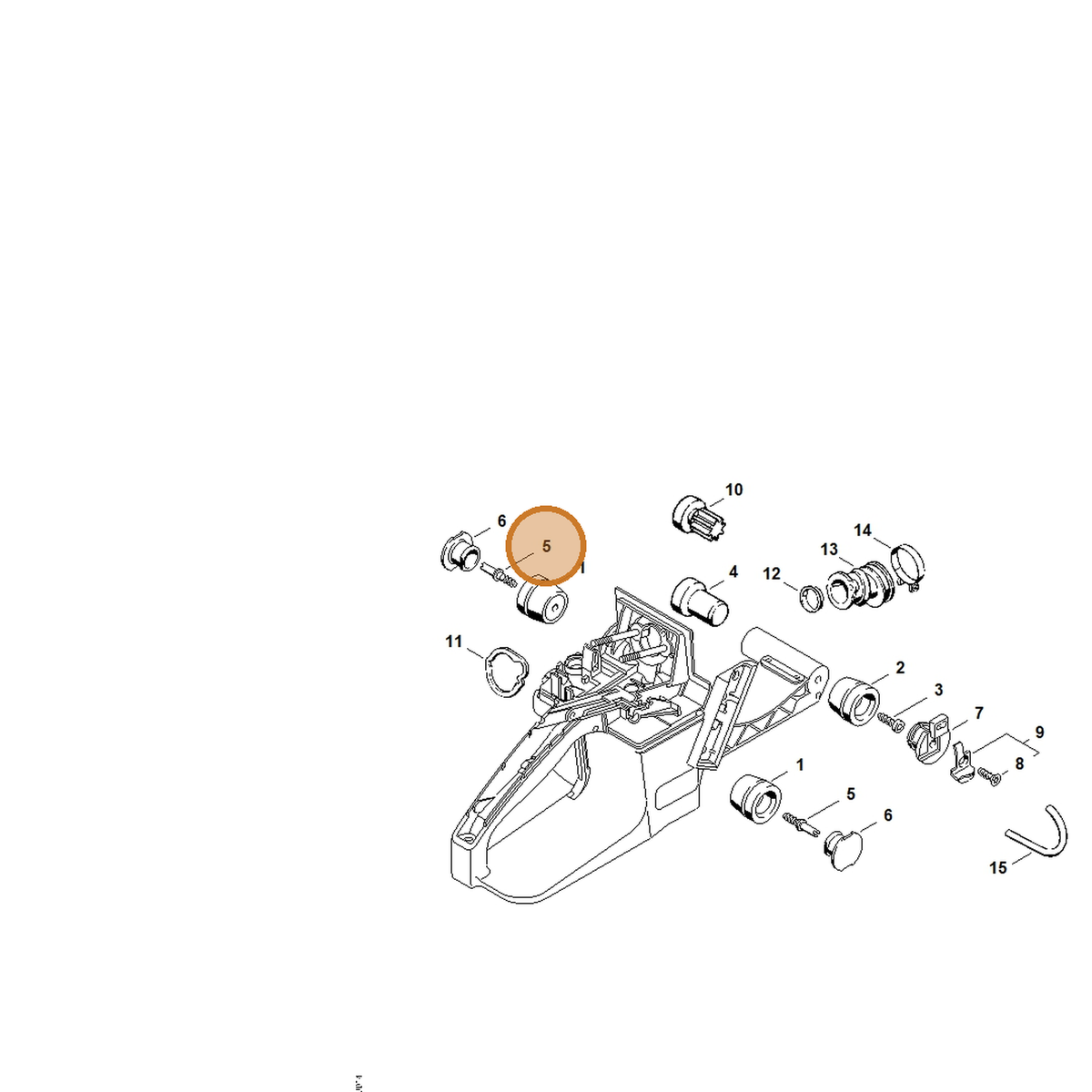 STIHL part 1125-791-6200 — IPL diagram snippet (6x zoom, amber highlight)
