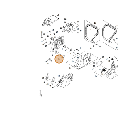 STIHL part 1125-791-7306 — IPL diagram snippet (6x zoom, amber highlight)
