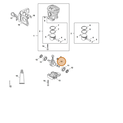 STIHL part 1127-030-0401 — IPL diagram snippet (6x zoom, amber highlight)