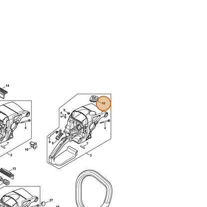 STIHL part 1127-084-7400 — IPL diagram snippet (6x zoom, amber highlight)