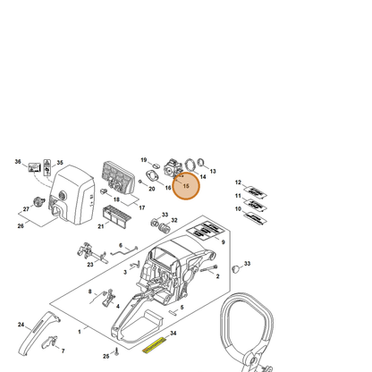 STIHL part 1127-120-0604 — IPL diagram snippet (6x zoom, amber highlight)
