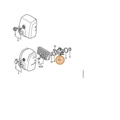STIHL part 1127-120-0605 — IPL diagram snippet (6x zoom, amber highlight)