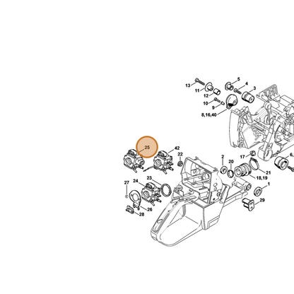 STIHL part 1128-120-0622 — IPL diagram snippet (6x zoom, amber highlight)