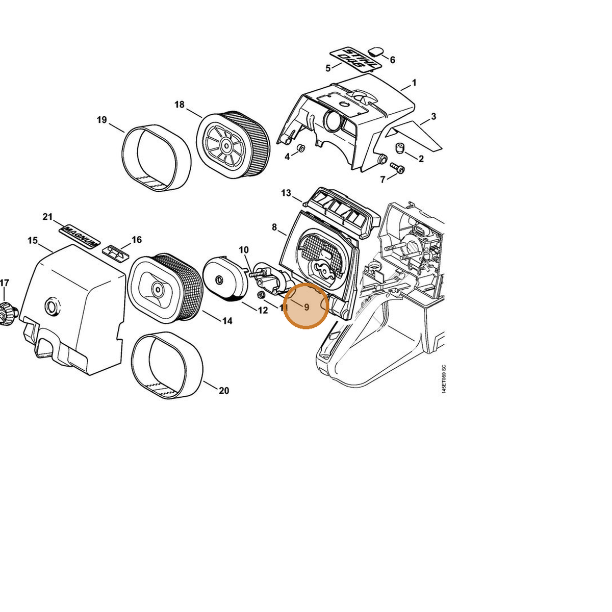 STIHL part 1128-120-2202 — IPL diagram snippet (6x zoom, amber highlight)