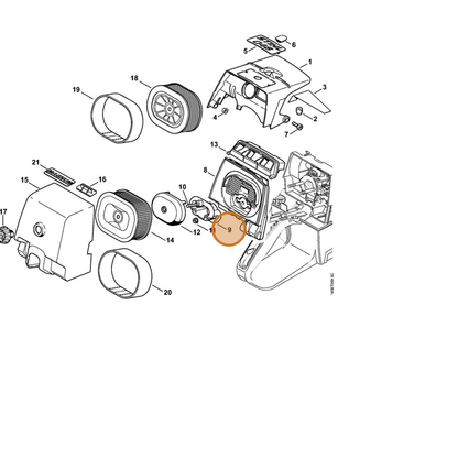 STIHL part 1128-120-2202 — IPL diagram snippet (6x zoom, amber highlight)