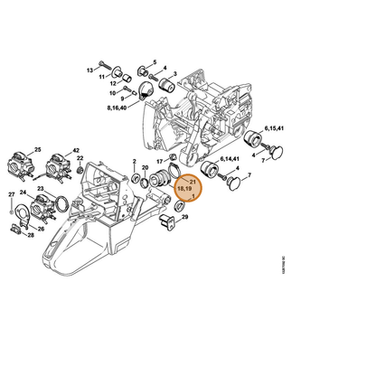 STIHL part 1128-141-2204 — IPL diagram snippet (6x zoom, amber highlight)