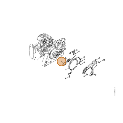 STIHL part 1128-162-8000 — IPL diagram snippet (6x zoom, amber highlight)