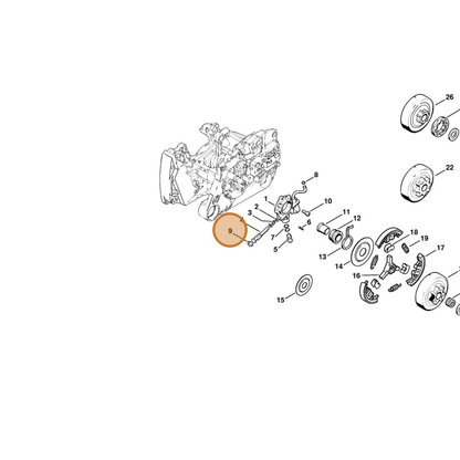 STIHL part 1128-647-7000 — IPL diagram snippet (6x zoom, amber highlight)